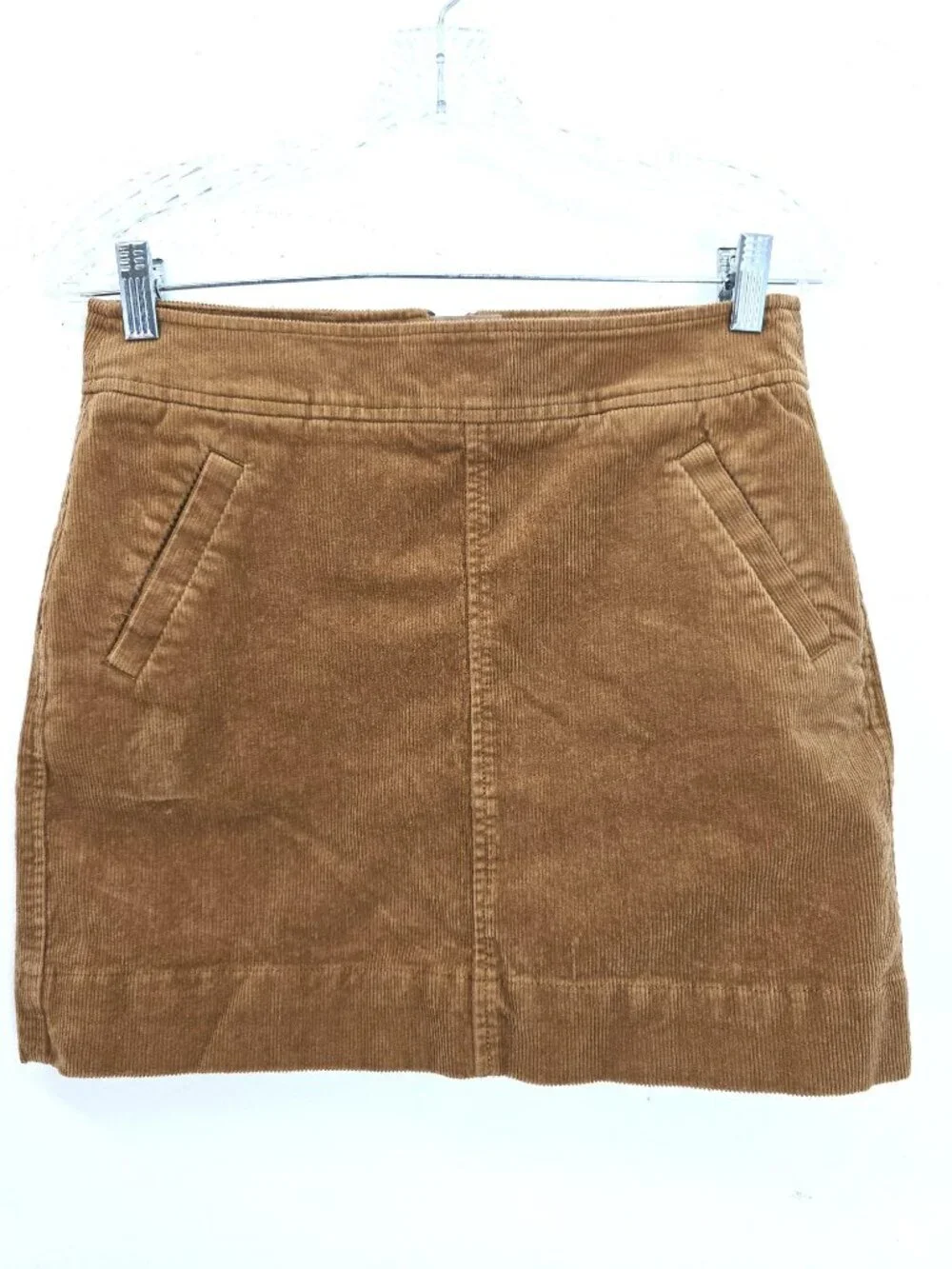 Loft Cinnamon Brown Corduroy Mini SKirt Women Size 2